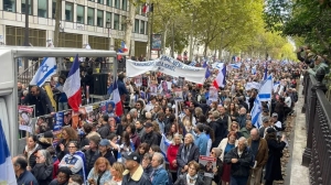MANIFESTAZIONE A PARIGI PER LE VITTIME DEL 7 OTTOBRE
