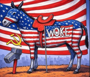 PROPAGANDA CHI LA FA L’ASPETTI: ISSATO IL BANDIERONE ANTI COMUNISTA