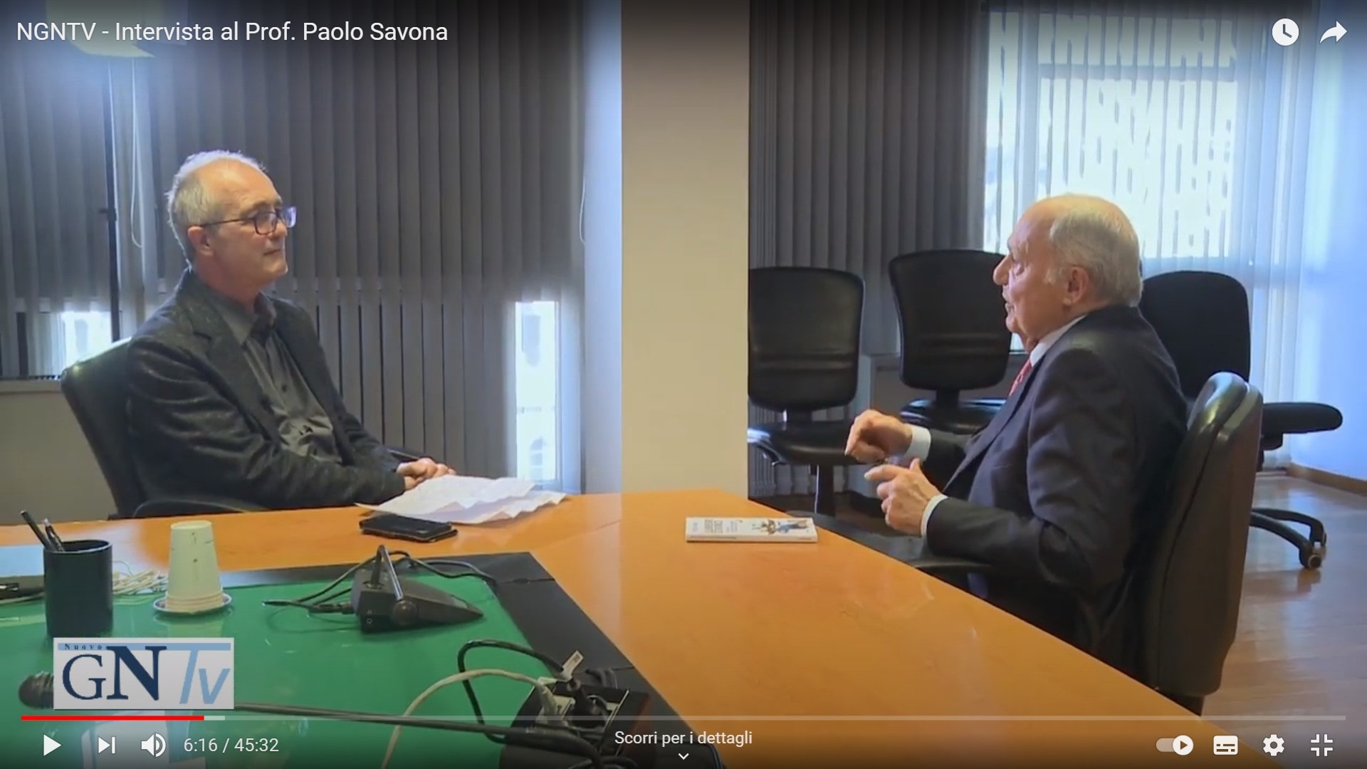 Nuovo Giornale Nazionale NGNTV Intervista esclusiva al Prof. Paolo Savona, Presidente Consob