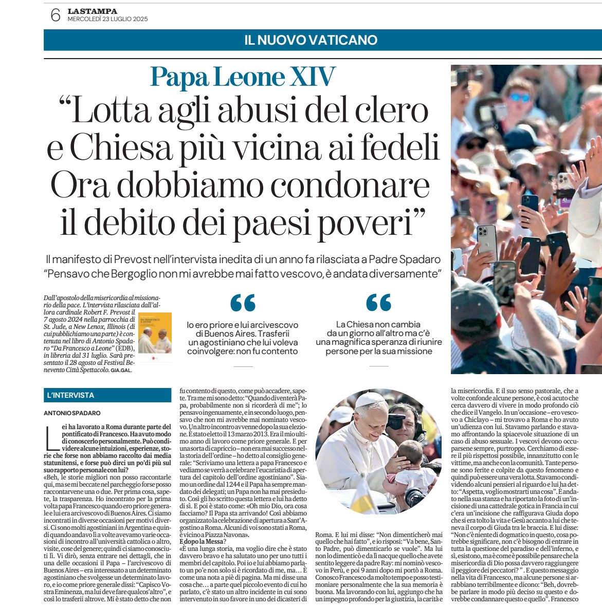 Intervista al Papa due