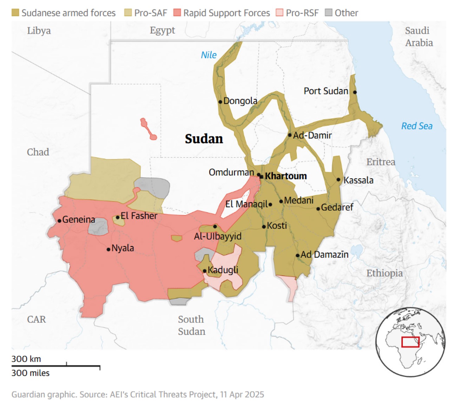 SUDAN CARTINA DIVISIONE TERRITORIO