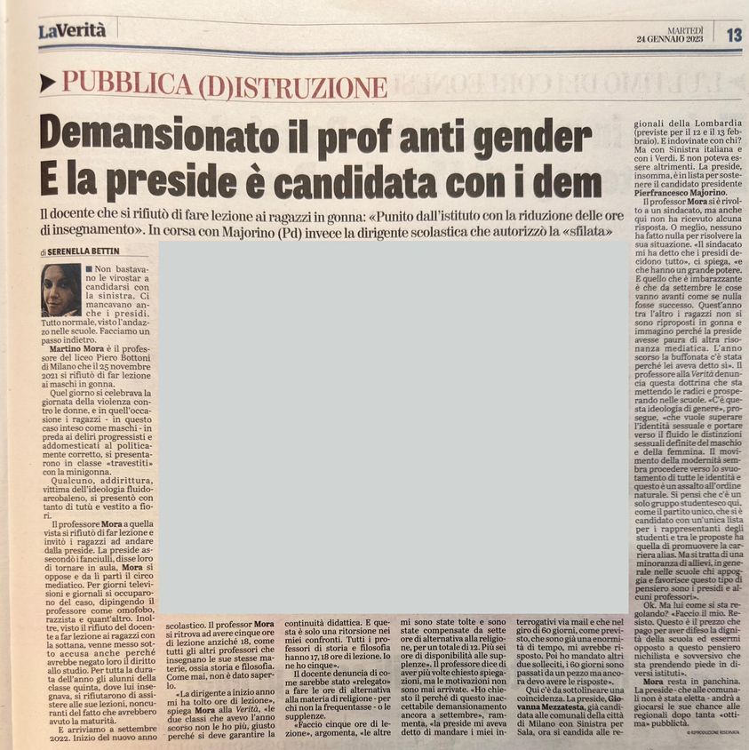 LA POLITICIZZAZIONE DELLA SCUOLA