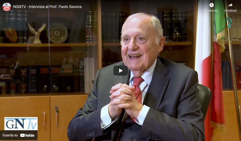 Nuovo Giornale Nazionale NGNTV Intervista esclusiva al Prof. Paolo Savona, Presidente Consob