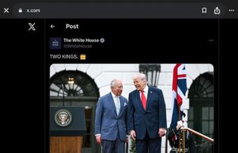 Carlo III al Congresso degli USA Post The White House - Two Kings