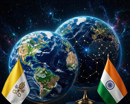 Leone e l’India per salvare l’umanità dall’abuso dell’IA Papa Leone e l'India