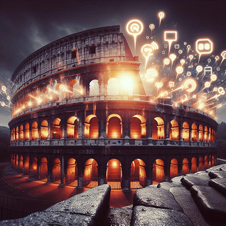 spalti-colosseo-circo-mediatico Gli spalti del Colosseo e il circo mediatico