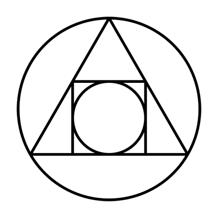 cerchio, quadrato e triangolo 