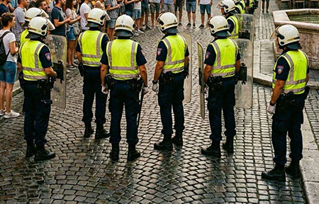 poliziotti-bersagli poliziotti bersagli