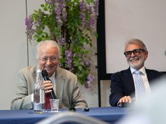 Oltre la materia: il risveglio della coscienza nel pensiero di Faggin Federico Faggin e Alessandro Noto. . Credits: Valter Speciale
