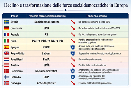 forze socialdemocratiche