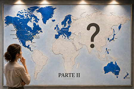 lo-stato-dellarte-the-rest-parte-ii Lo stato dell'arte - The Rest - Parte II - La carta mantiene la classificazione geopolitica utilizzata nella prima parte: West e alleati, potenze antagoniste e paesi a maggiore autonomia di interessi. I colori indicano una collocazione geopolitica, non sistemi economici impermeabili: commerci, tecnologie e componenti continuano ad attraversarne i confini (Immagine prodotta con IA orchestratore Eko)