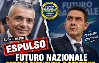 Luca Sforzini espulso dal partito di Roberto Vannacci Luca Sforzini espulso