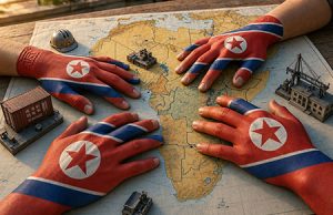 Mani sull’Africa della teocrazia comunista della Corea del Nord Mani sull'Africa della teocrazia comunista della Corea del Nord