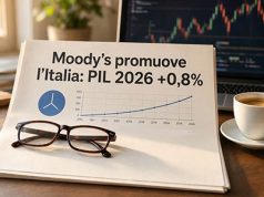 Moody’s promuove l’Italia: PIL 2026 +0,8% Moody's promuove l'Italia
