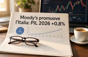 Moody’s promuove l’Italia: PIL 2026 +0,8% Moody's promuove l'Italia