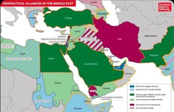 La cartina di Netanyahu sulle alleanze geopolitiche nel Medio Oriente alleanze geopolitiche nel Medio Oriente