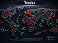 Il movimento globale “Chaos Inc.”: rete rosso verde con 101 gruppi