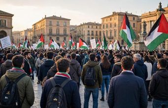 No Meloni Day: guerriglia di delinquenti non protesta di studenti guerriglia di delinquenti