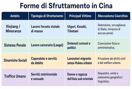 Forme di sfruttamento in Cina
